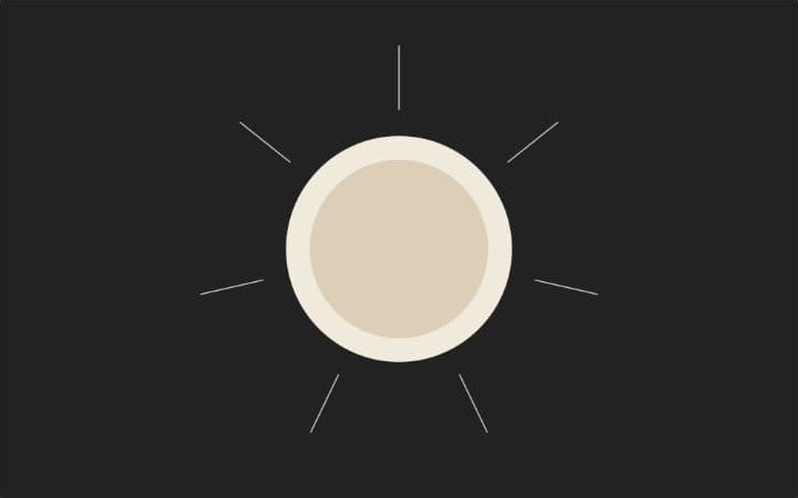 Primer keyframe para la animación de introducción para YouTube con el logo 'TAPE' en el centro y líneas conectando los círculos.